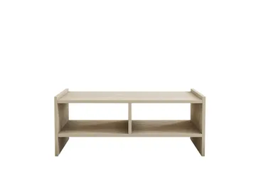 Taharoa 90 cm Rektangulärt Soffbord med Hyllor i Trä - Beige - Möbler - Bord & matgrupp - Soffbord - Soffbord med förvaring