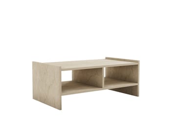 Taharoa 90 cm Rektangulärt Soffbord med Hyllor i Trä - Beige - Möbler - Bord & matgrupp - Soffbord - Soffbord med förvaring