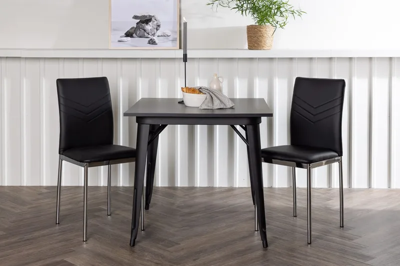 Tempe Matbord 80 cm med 2 Lily Matstol