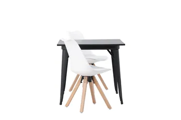 Tempe Matbord 80 cm med 2 Zeno Matstol - Möbler - Bord & matgrupp - Matgrupp