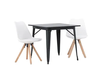 Tempe Matbord 80 cm med 2 Zeno Matstol - Möbler - Bord & matgrupp - Matgrupp