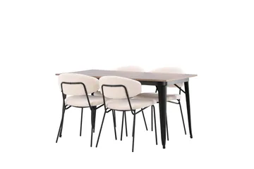 Tempe Matgrupp 140 cm Rektangulär med 4 Chico Stolar - Valnöt - Möbler - Bord & matgrupp - Matgrupp