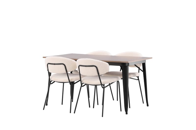 Tempe Matgrupp 140 cm Rektangulär med 4 Chico Stolar - Valnöt - Möbler - Bord & matgrupp - Matgrupp