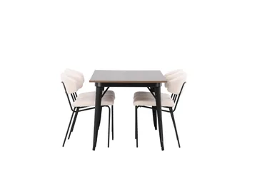 Tempe Matgrupp 140 cm Rektangulär med 4 Chico Stolar - Valnöt - Möbler - Bord & matgrupp - Matgrupp