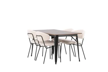 Tempe Matgrupp 140 cm Rektangulär med 4 Chico Stolar - Valnöt - Möbler - Bord & matgrupp - Matgrupp