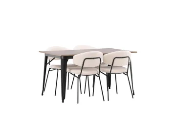 Tempe Matgrupp 140 cm Rektangulär med 4 Chico Stolar - Valnöt - Möbler - Bord & matgrupp - Matgrupp