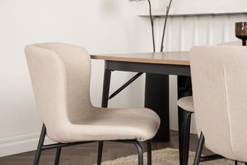 Tempe Matgrupp 140 cm Rektangulär med 4 Modesto stolar - Beige - Möbler - Bord & matgrupp - Matgrupp