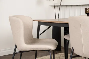 Tempe Matgrupp 140 cm Rektangulär med 4 Modesto stolar - Beige - Möbler - Bord & matgrupp - Matgrupp