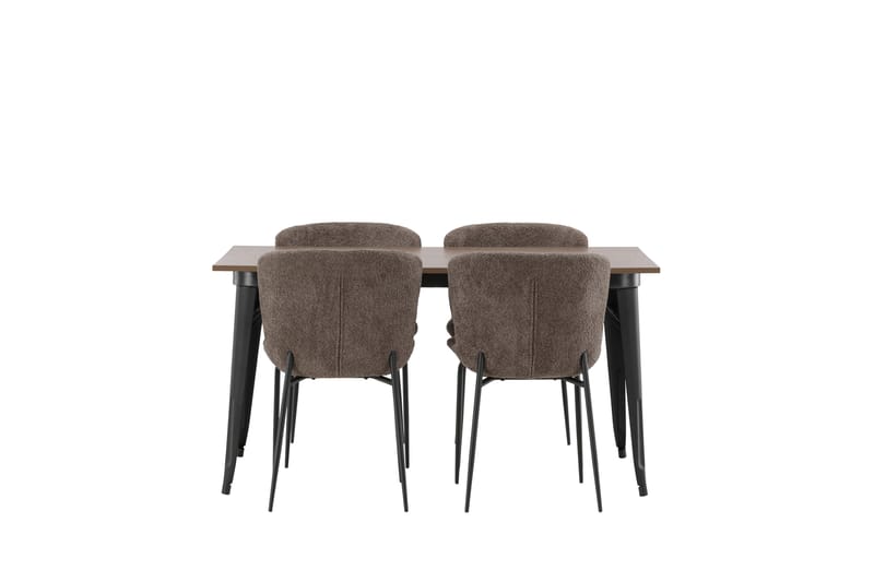 Tempe Matgrupp 140 cm Rektangulär med 4 Modesto stolar - Mörkgrå - Möbler - Bord & matgrupp - Matgrupp