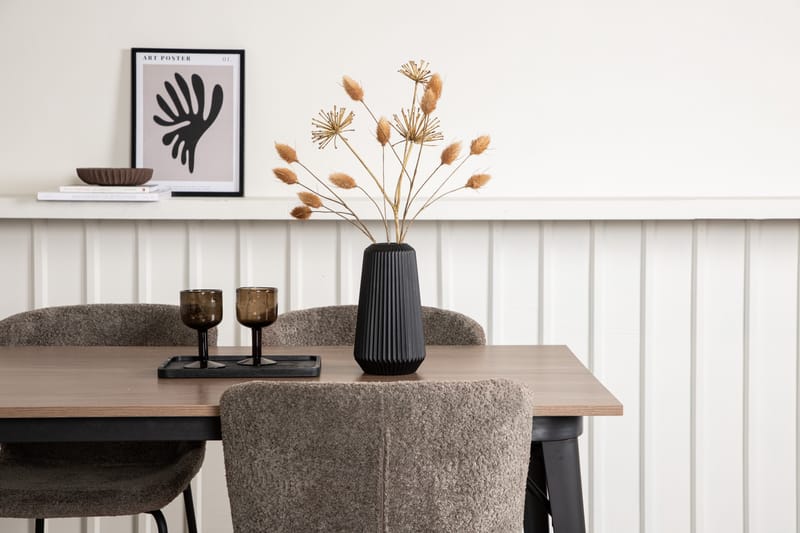 Tempe Matgrupp 140 cm Rektangulär med 4 Modesto stolar - Mörkgrå - Möbler - Bord & matgrupp - Matgrupp