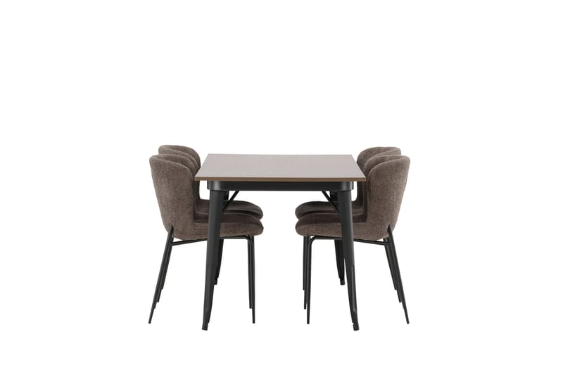 Tempe Matgrupp 140 cm Rektangulär med 4 Modesto stolar - Mörkgrå - Möbler - Bord & matgrupp - Matgrupp