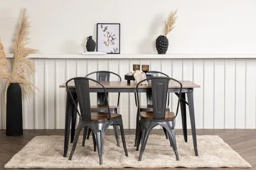 Tempe Matgrupp 140 cm Rektangulär med 4 Tempe stolar - Valnöt - Möbler - Bord & matgrupp - Matgrupp