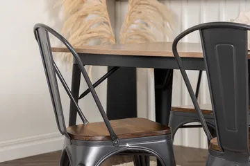 Tempe Matgrupp 140 cm Rektangulär med 4 Tempe stolar - Valnöt - Möbler - Bord & matgrupp - Matgrupp