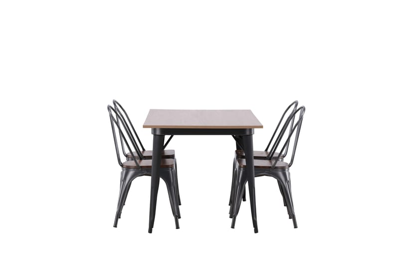 Tempe Matgrupp 140 cm Rektangulär med 4 Tempe stolar - Valnöt - Möbler - Bord & matgrupp - Matgrupp