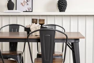 Tempe Matgrupp 140 cm Rektangulär med 4 Tempe stolar - Valnöt - Möbler - Bord & matgrupp - Matgrupp