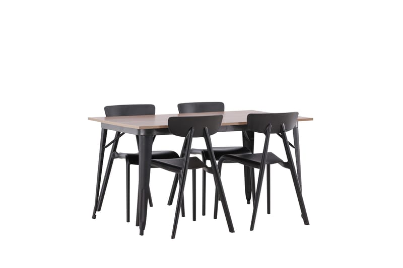 Tempe Matgrupp 140 cm Rektangulär med 4 Ursholmen stolar - Svart - Möbler - Bord & matgrupp - Matgrupp