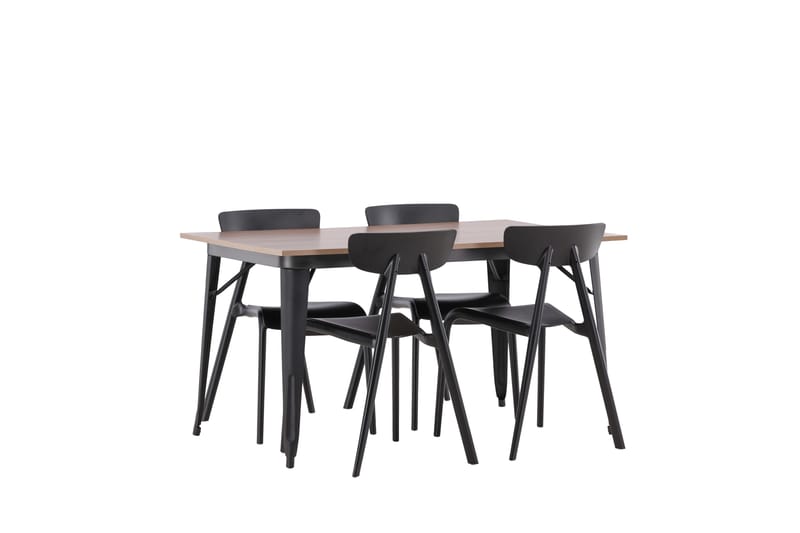 Tempe Matgrupp 140 cm Rektangulär med 4 Ursholmen stolar - Svart - Möbler - Bord & matgrupp - Matgrupp