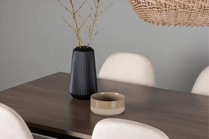 Tempe Matgrupp 140 cm Rektangulär med 4 Polar stolar - Beige - Möbler - Bord & matgrupp - Matgrupp