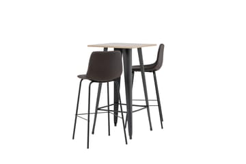 Tempe Matgrupp 60 cm Rektangulär med 2 Alexi stolar - Brun - Möbler - Bord & matgrupp - Matgrupp