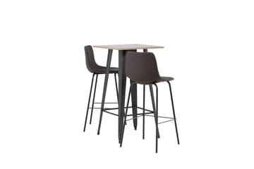 Tempe Matgrupp 60 cm Rektangulär med 2 Alexi stolar - Brun - Möbler - Bord & matgrupp - Matgrupp