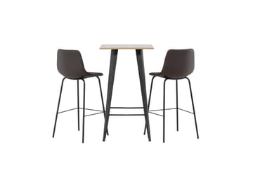 Tempe Matgrupp 60 cm Rektangulär med 2 Alexi stolar - Brun - Möbler - Bord & matgrupp - Matgrupp