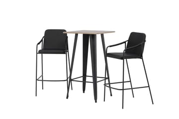 Tempe Matgrupp 60 cm Rektangulär med 2 Bella stolar - Svart - Möbler - Bord & matgrupp - Matgrupp