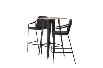 Tempe Matgrupp 60 cm Rektangulär med 2 Bella stolar - Svart - Möbler - Bord & matgrupp - Matgrupp