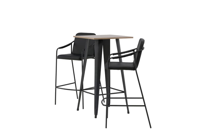 Tempe Matgrupp 60 cm Rektangulär med 2 Bella stolar - Svart - Möbler - Bord & matgrupp - Matgrupp