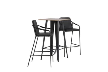 Tempe Matgrupp 60 cm Rektangulär med 2 Bella stolar - Svart - Möbler - Bord & matgrupp - Matgrupp