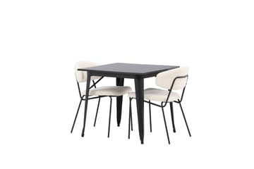 Tempe Matgrupp 80 cm Rektangulär med 2 Chico Stolar - Svart - Möbler - Bord & matgrupp - Matgrupp
