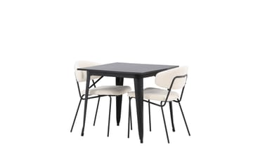 Tempe Matgrupp 80 cm Rektangulär med 2 Chico Stolar - Svart - Möbler - Bord & matgrupp - Matgrupp