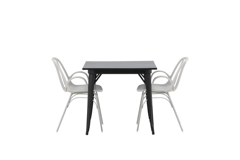 Tempe Matgrupp 80 cm Rektangulär med 2 Dyrön stolar - Svart - Möbler - Bord & matgrupp - Matgrupp