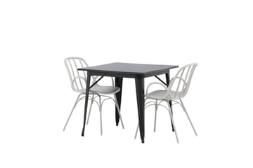 Tempe Matgrupp 80 cm Rektangulär med 2 Dyrön stolar - Svart - Möbler - Bord & matgrupp - Matgrupp