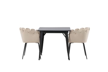 Tempe Matgrupp 80 cm Rektangulär med 2 Limhamn stolar - Beige - Möbler - Bord & matgrupp - Matgrupp