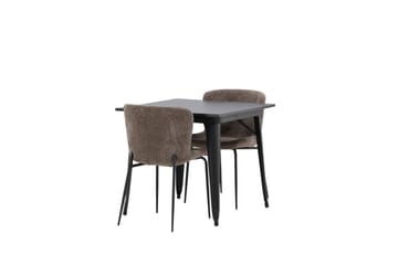 Tempe Matgrupp 80 cm Rektangulär med 2 Modesto stolar - Svart - Möbler - Bord & matgrupp - Matgrupp