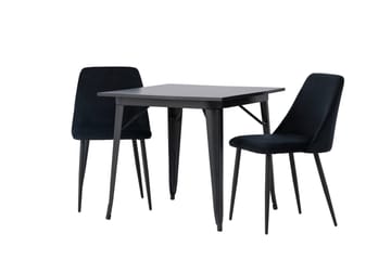 Tempe Matgrupp 80 cm Rektangulär med 2 Night stolar - Svart - Möbler - Bord & matgrupp - Matgrupp