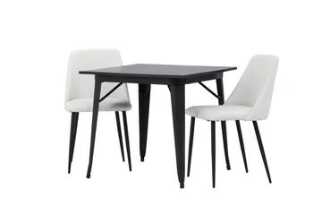 Tempe Matgrupp 80 cm Rektangulär med 2 Night stolar - Svart - Möbler - Bord & matgrupp - Matgrupp