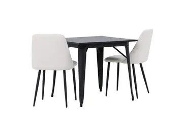 Tempe Matgrupp 80 cm Rektangulär med 2 Night stolar - Svart - Möbler - Bord & matgrupp - Matgrupp