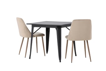 Tempe Matgrupp 80 cm Rektangulär med 2 Night Stolar - Svart - Möbler - Bord & matgrupp - Matgrupp