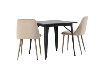 Tempe Matgrupp 80 cm Rektangulär med 2 Night Stolar - Svart - Möbler - Bord & matgrupp - Matgrupp