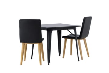 Tempe Matgrupp 80 cm Rektangulär med 2 Today stolar - Svart - Möbler - Bord & matgrupp - Matgrupp