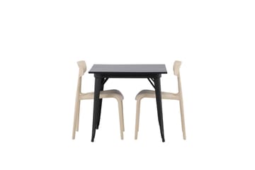 Tempe Matgrupp 80 cm Rektangulär med 2 Ursholmen stolar - Beige - Möbler - Bord & matgrupp - Matgrupp