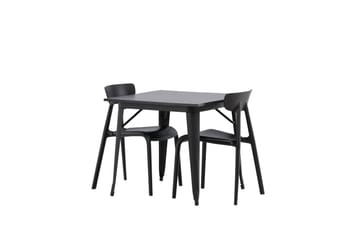 Tempe Matgrupp 80 cm Rektangulär med 2 Ursholmen stolar - Svart - Möbler - Bord & matgrupp - Matgrupp