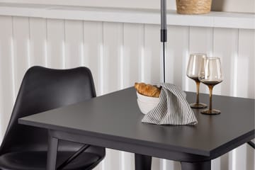 Tempe Matgrupp 80 cm Rektangulär med 2 Zeno stolar - Svart - Möbler - Bord & matgrupp - Matgrupp