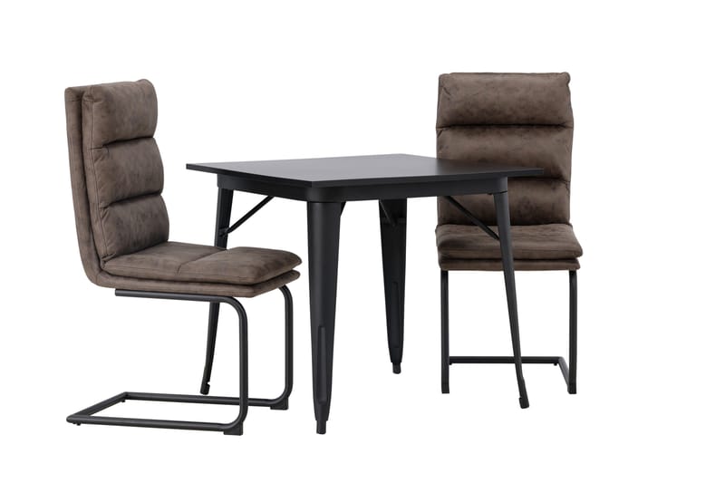 Tempe Matgrupp 80 cm Rektangulär med 2 Zizo stolar - Svart - Möbler - Bord & matgrupp - Matgrupp