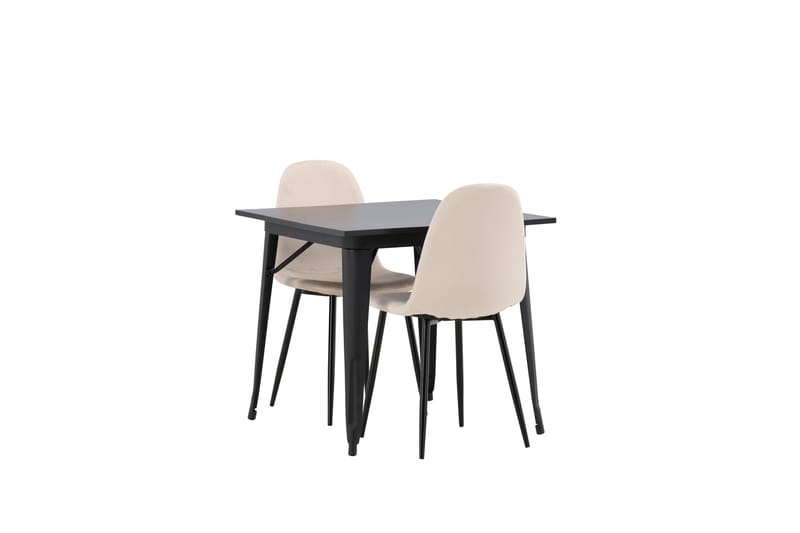 Tempe Matgrupp 80 cm Rektangulär med 2 Polar stolar - Beige - Möbler - Bord & matgrupp - Matgrupp