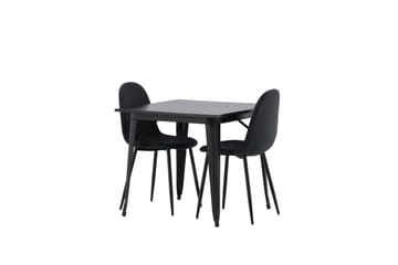 Tempe Matgrupp 80 cm Rektangulär med 2 Polar stolar - Svart - Möbler - Bord & matgrupp - Matgrupp