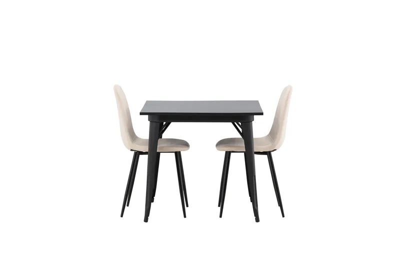 Tempe Matgrupp 80 cm Rektangulär med 2 Polar stolar - Beige - Möbler - Bord & matgrupp - Matgrupp