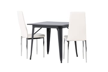 Tempe Matgrupp 80 cm Rektangulär med 2 Pastill stolar - Svart - Möbler - Bord & matgrupp - Matgrupp