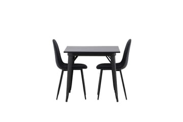Tempe Matgrupp 80 cm Rektangulär med 2 Polar stolar - Svart - Möbler - Bord & matgrupp - Matgrupp